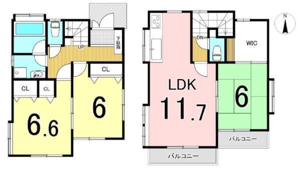 間取図/区画図:価格:3,649万円、3LDK 土地面積:100.03平米、建物面積:79.32平米