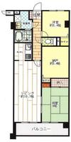 間取図/区画図:価格：1,690万円、2SLDK、専有面積：68.98平米、バルコニー面積：8.62平米
