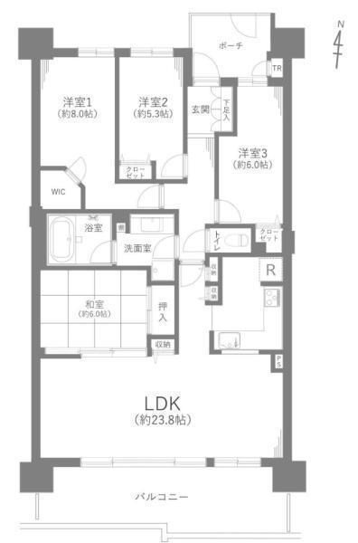 間取図/区画図:価格:4,490万円、4LDK 専有面積:10.494平米、バルコニー:17.37平米