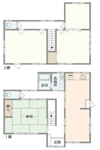 間取図/区画図:南向きのため、日当たり良好!