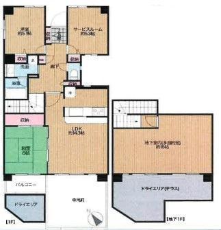 間取図/区画図:価格:2,880万円、3SLDK 専有面積:105.58平米、バルコニー:5.85平米
