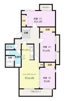 間取図/区画図:価格：2,990万円、3LDK　専有面積：98.81平米、バルコニー：10.39平米