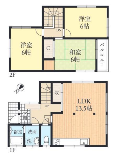 間取図/区画図:2025年5月新規リフォーム完成済み!
