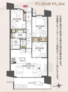 間取図/区画図:価格:4,890万円、3LDK 専有面積:68.51平米、バルコニー:12.05平米
