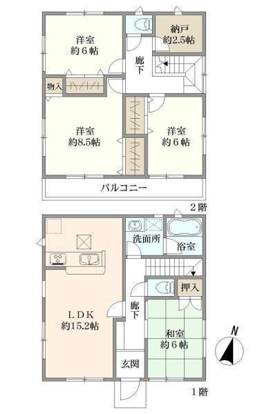 間取図/区画図:全室収納スペース充実な4SLDK！
