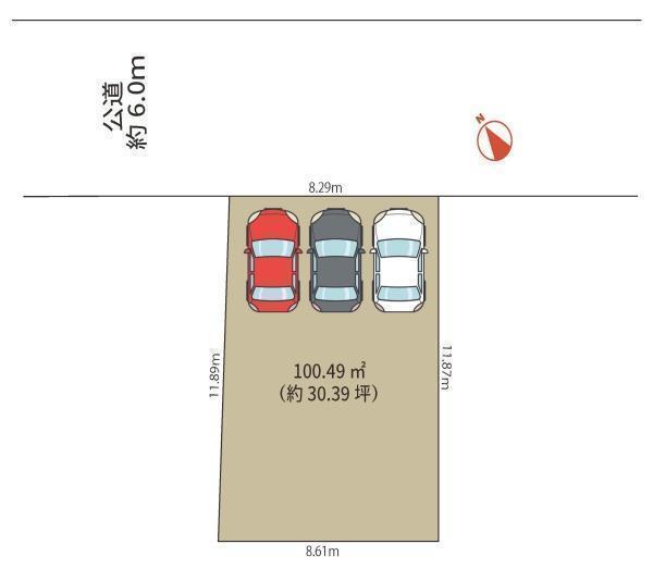 間取図/区画図:建築条件がございません！ご自由に設計できます！
